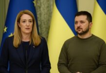 Metsola a Kiev: “Il futuro dell’Ucraina è in Europa”